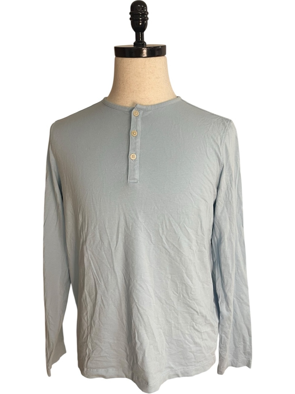 UNTUCKit Marastina EcoSoft Henley T-Shirt Light Blue